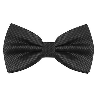 Men's Textured Adjustable Strap Elegant Solid Classic Pre-tied Bow Tie for Wedding Formal