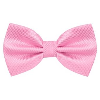 Men's Textured Adjustable Strap Elegant Solid Classic Pre-tied Bow Tie for Wedding Formal