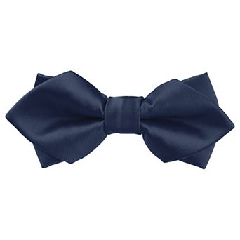 Men's Diamond Pointed Bowties Pre-tied Solid Bow Ties for Formal Wedding