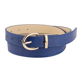 Embossed Belts Leather Waist Alloy Pin Buckle Belt for Women