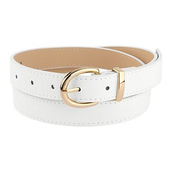 Embossed Belts Leather Waist Alloy Pin Buckle Belt for Women