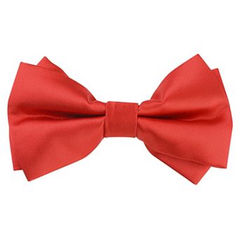 Men's Bow Tie Adjustable Pre-Tied Bowties Layered Solid Bow Ties for Men Wedding