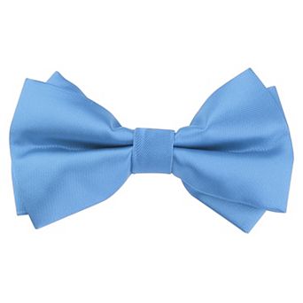 Men's Bow Tie Adjustable Pre-Tied Bowties Layered Solid Bow Ties for Men Wedding