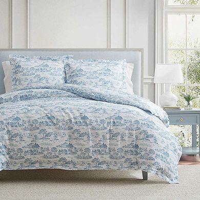 Martha Stewart Farmhouse Toile Comforter Set with Shams