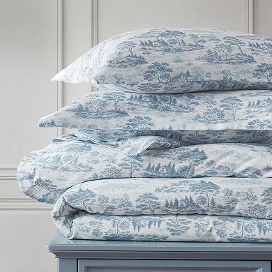 Martha Stewart Farmhouse Toile Comforter Set with Shams