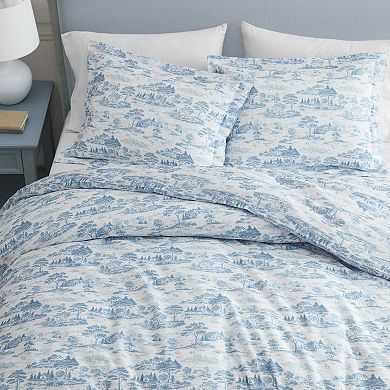 Martha Stewart Farmhouse Toile Comforter Set with Shams