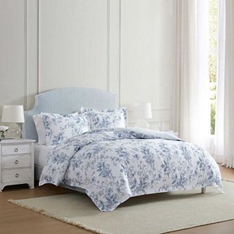 Martha Stewart Songbird Blue Duvet Cover Set with Shams