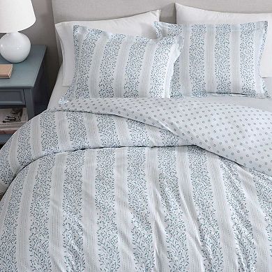 Martha Stewart Verbena Stripe Duvet Cover Set with Shams