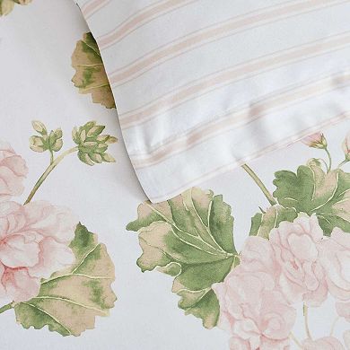Martha Stewart Geranium Bloom Duvet Cover Set with Shams