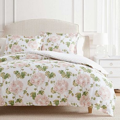 Martha Stewart Geranium Bloom Duvet Cover Set with Shams