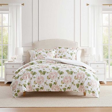 Martha Stewart Geranium Bloom Duvet Cover Set with Shams