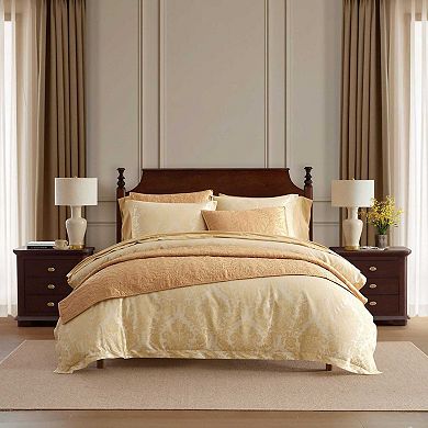 Martha Stewart Vintage Damask 3-Piece Duvet Cover Set with Shams