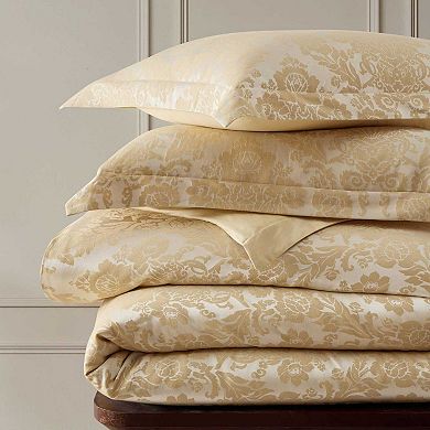 Martha Stewart Vintage Damask 3-Piece Duvet Cover Set with Shams