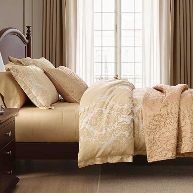 Martha Stewart Vintage Damask 3-Piece Duvet Cover Set with Shams