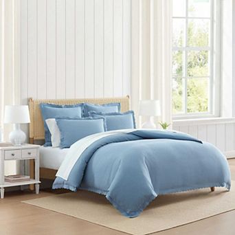 Martha Stewart Signature Scallop 3 pc Duvet Cover Set with Shams