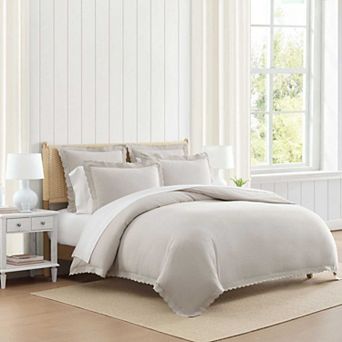 Martha Stewart Signature Scallop 3 pc Duvet Cover Set with Shams