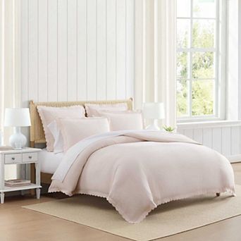 Martha Stewart Signature Scallop 3 pc Duvet Cover Set with Shams
