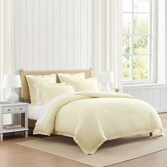 Martha Stewart Signature Scallop 3 pc Duvet Cover Set with Shams