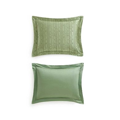 Martha Stewart Faux Bois 3-Piece Duvet Cover Set with Shams