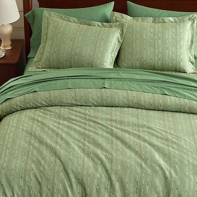 Martha Stewart Faux Bois 3-Piece Duvet Cover Set with Shams