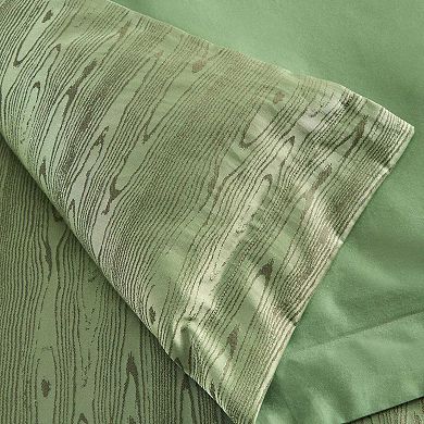 Martha Stewart Faux Bois 3-Piece Duvet Cover Set with Shams