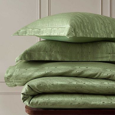 Martha Stewart Faux Bois 3-Piece Duvet Cover Set with Shams