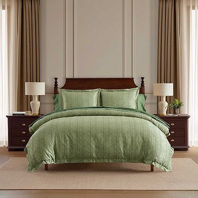 Martha Stewart Faux Bois 3-Piece Duvet Cover Set with Shams