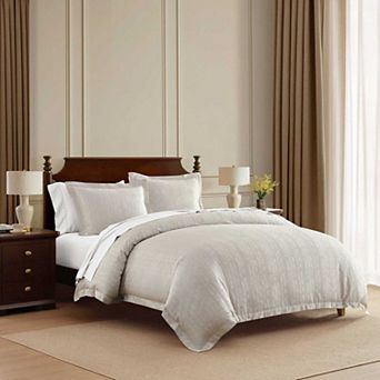 Martha Stewart Faux Bois 3 pc Duvet Cover Set with Shams