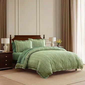 Martha Stewart Faux Bois 3 pc Duvet Cover Set with Shams