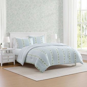Martha Stewart Annabelle Stripe Comforter Set with Shams
