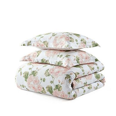 Martha Stewart Geranium Bloom Comforter Set with Shams