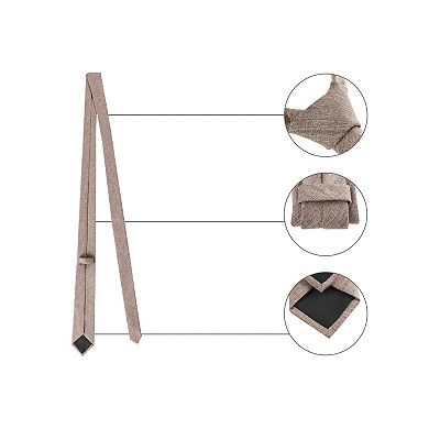 Men's Self Tied Solid Color Formal Casual Skinny Necktie