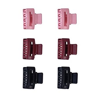 Emberly Round Ornament 6 pc Mini Acrylic Claw Hair Clip Set