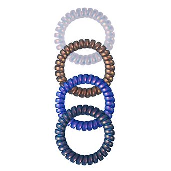 Emberly Round Ornament 4 pc Spiral Hair Tie Set