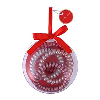 Emberly Round Ornament 4 pc Spiral Hair Tie Set