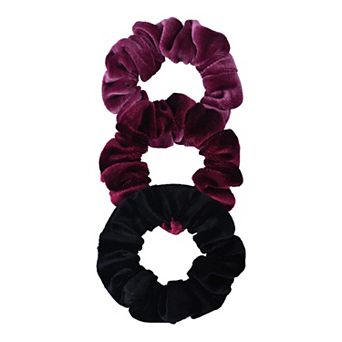 Emberly Round Ornament 3 pc Velvet Scrunchie Hair Tie Set
