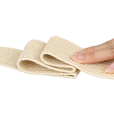 Women's Elastic Wide Waist Belts Braided Belts for Dress Shell Buckle