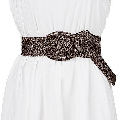 Women's Woven Belts Wide Waist Belts for Dress Decor Adjustable
