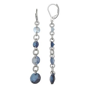 Simply Vera Vera Wang Silver Tone Polished Leverback Linear Earrings