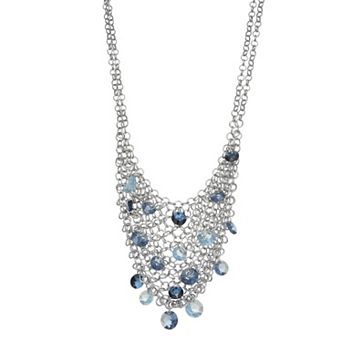 Simply Vera Vera Wang Silver Tone Polished Mesh Chain Drape Necklace