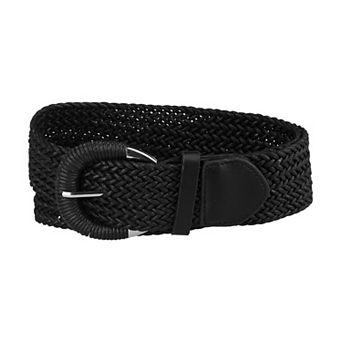Woven Plus Size Waist Belts Wide Braided Belts for Women Dress Metal Buckle