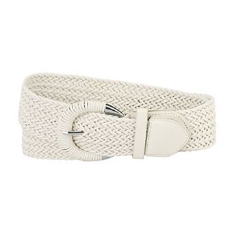 Woven Plus Size Waist Belts Wide Braided Belts for Women Dress Metal Buckle