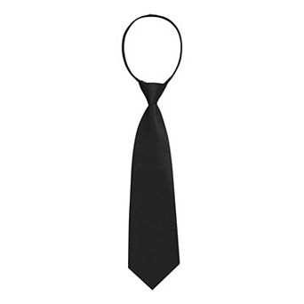 Men's Pre-tied Solid Color Formal Casual Groom Zip Up Ties Adjustable Zipper Neck Tie