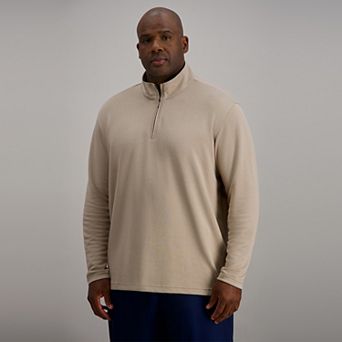 Big & Tall Haggar® Long Sleeve Quarter Zip Mock Neck Shirt