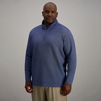 Big & Tall Haggar® Long Sleeve Quarter Zip Mock Neck Shirt