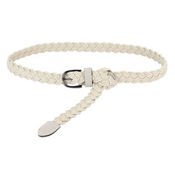 Adjustable Thin Braided Waistband Rope Faux Leather Belts for Women