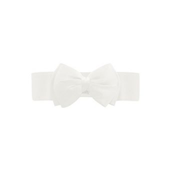 Women's Bow Elastic Belts 2.4" Width Elegant Cute Stretchy Cinch Waistband for Dress Wedding