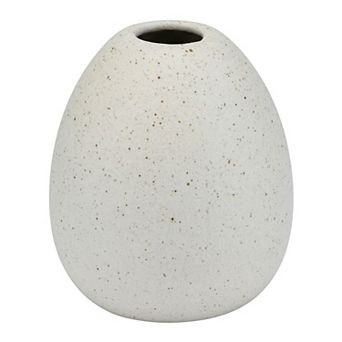 Tiny Ceramic Bud Vase Small Flower Vase with Narrow Opening Matte Mini Round Vase 2.8"Lx2.8"Wx3.5"H