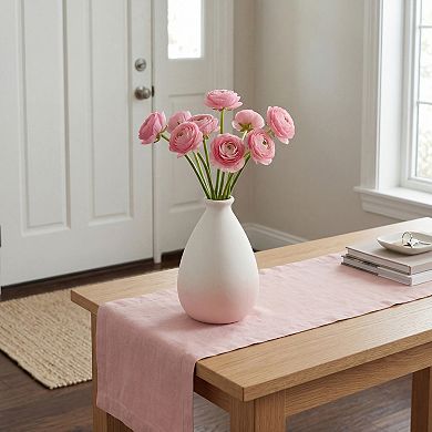 Mini White Ceramic Vase Small Ribbed Bud Vase for Single Stem Flower 2.8"Lx2.8"Wx4.3"H