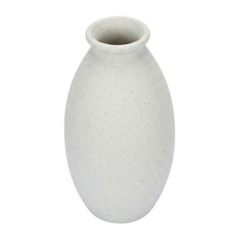 Small Ceramic Bud Vase Modern Matte Mini Flower Vase Minimalist Ribbed Vase 2.2"Lx2.2"Wx4.3"H